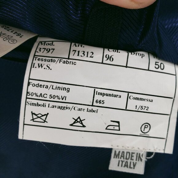 VITALE BARBERIS CANONICO Wool Pinstripe Blazer Sportcoat Jacket Italy Size IT 50 - Picture 8 of 10